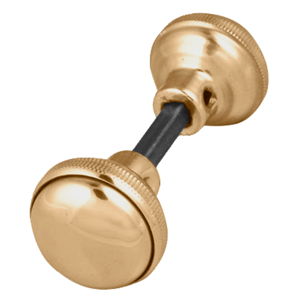 UNION Y5249 Rim Knob Set PL Pro - Polished Lacquered Brass