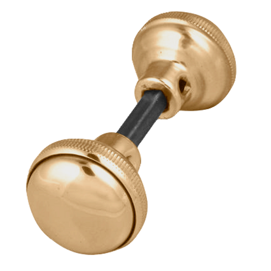 UNION Y5249 Rim Knob Set PL Pro - Polished Lacquered Brass