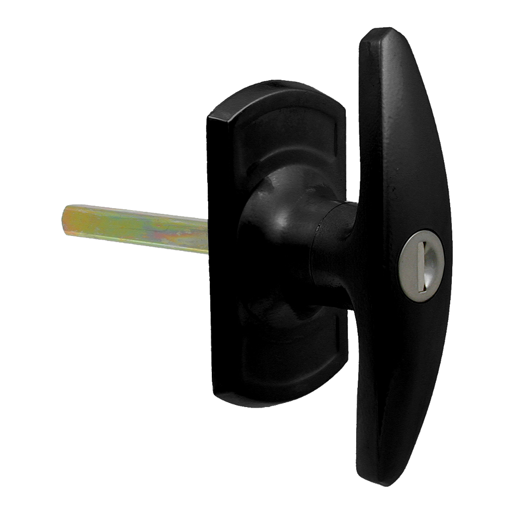 L&F 1616 Garage Door Lock Black