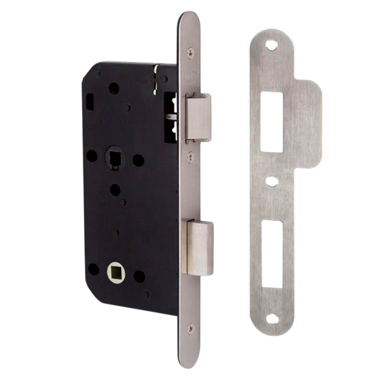 UNION J2C27 DIN Mortice Bathroom Lock 83mm Radius - Stainless Steel