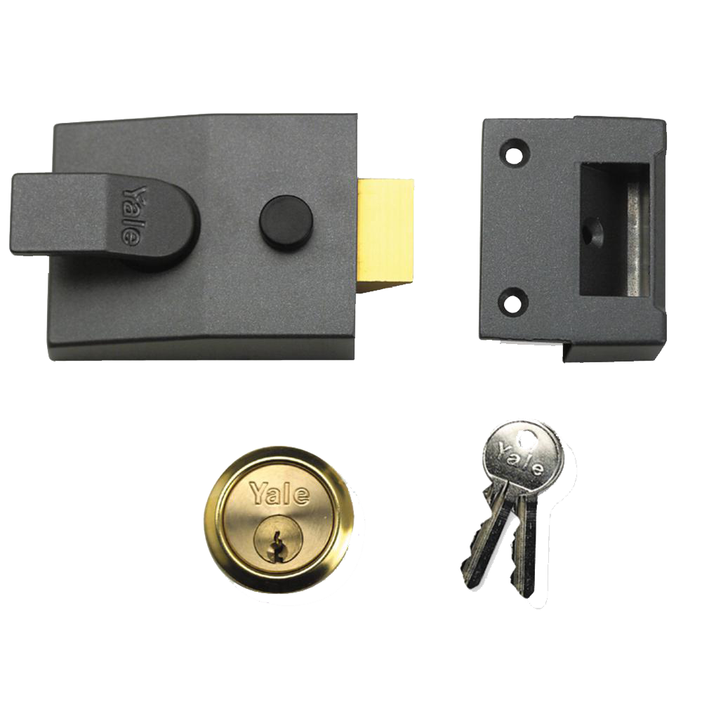 YALE 91 Non-Deadlocking Nightlatch 60mm Case Cyl - Polished Brass