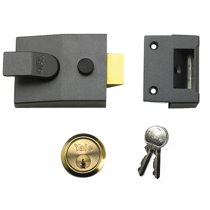 YALE 91 Non-Deadlocking Nightlatch 60mm Case Cyl - Polished Brass