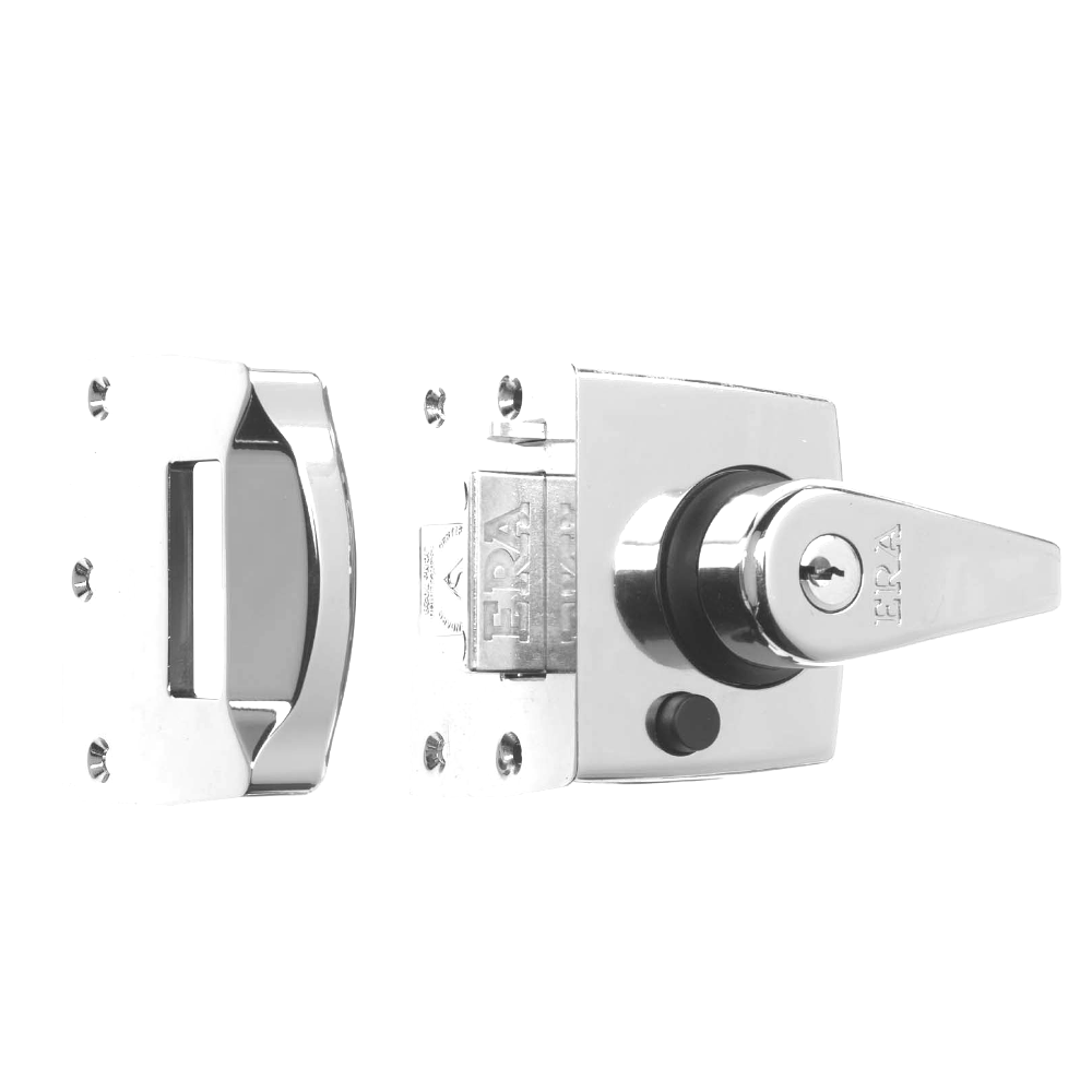 ERA 1830 & 1930 Auto Deadlocking Nightlatch 40mm Display - Polished Chrome