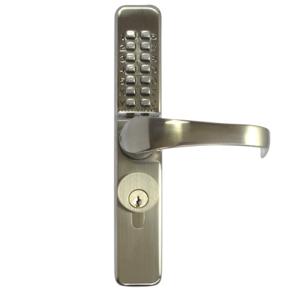 CODELOCKS Narrow Stile Digital Lock CL460 With Screw In Cylinder - Satin Chrome