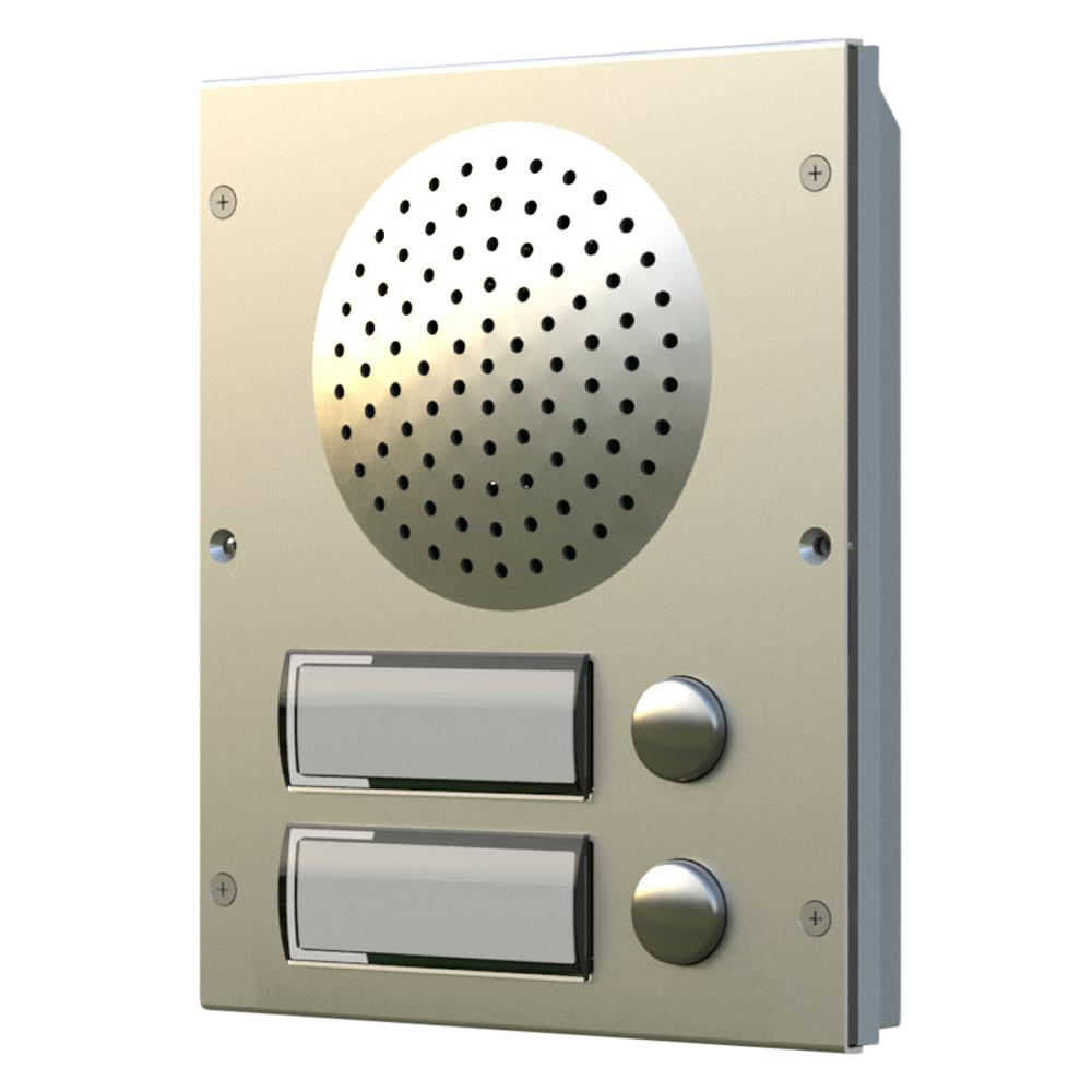 VIDEX 836M Series Speaker Panel 2 Button - Stainless Steel