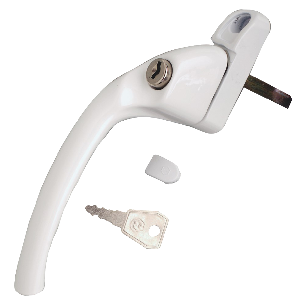 HOPPE UPVC Espag Handle Cranked Left Handed - White