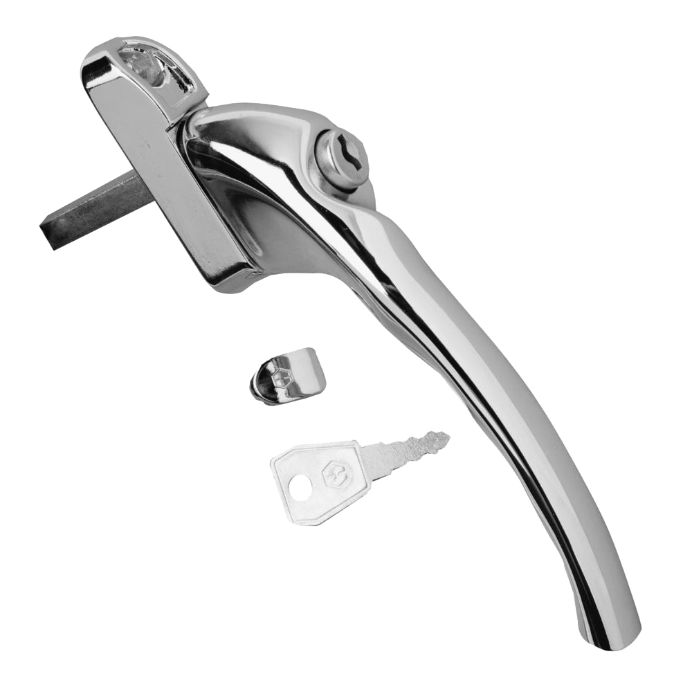 HOPPE UPVC Espag Handle Cranked Left Handed - Silver