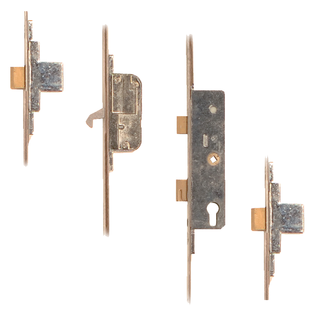 FULLEX SL16 Lever Operated Latch & Deadbolt Split Spindle - 2 Dead Bolt 1 Hook 35/68 16mm Faceplate