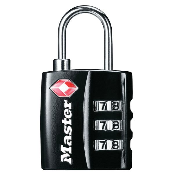 MASTER LOCK 4680 TSA Combination Luggage Padlock Pro - Black