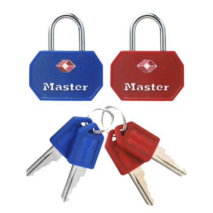 MASTER LOCK 4681 KA Pair Of TSA Luggage Locks 32mm Keyed Alike Pro