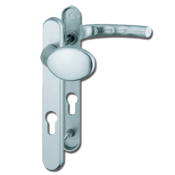 HOPPE Atlanta UPVC Lever / Moveable Pad Door Furniture 77G/3831N/1710 92mm Centres - Silver