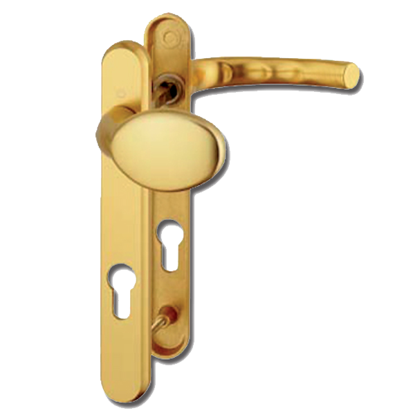 HOPPE Atlanta UPVC Lever / Moveable Pad Door Furniture 77G/3831N/1710 92mm Centres - Gold