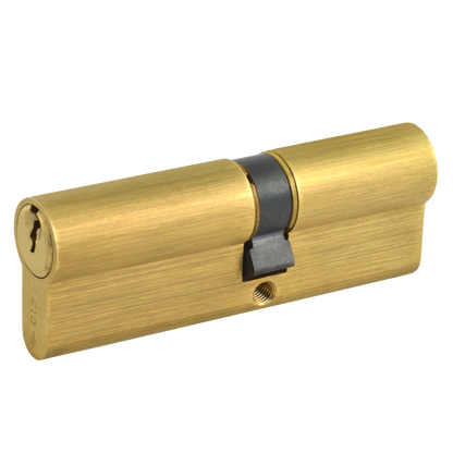 CISA C2000 Euro Double Cylinder 80mm 35/45 30/10/40 Keyed To Differ - Polished Brass