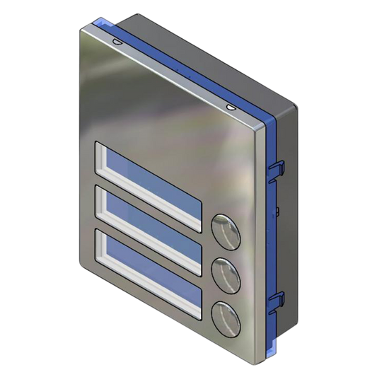 VIDEX 4K Series Extension Panel 3 Button - Stainless Steel