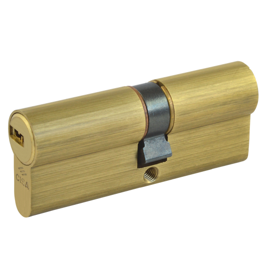 CISA Astral Euro Double Cylinder 80mm 40/40 35/10/35 Keyed To Differ - Polished Brass