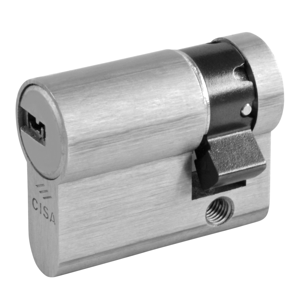 CISA Astral Euro Half Cylinder 40mm 30/10 Keyed To Differ - Nickel Plated