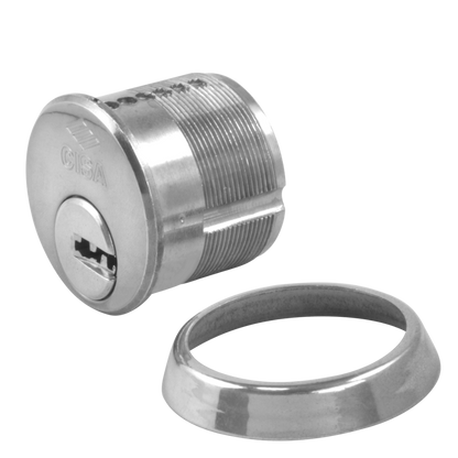 CISA Astral Screw-In Cylinder Keyed To Differ - Nickel Plated