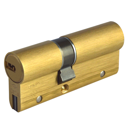 CISA Astral S Euro Double Cylinder 80mm 30/50 25/10/45 Keyed To Differ - Polished Brass