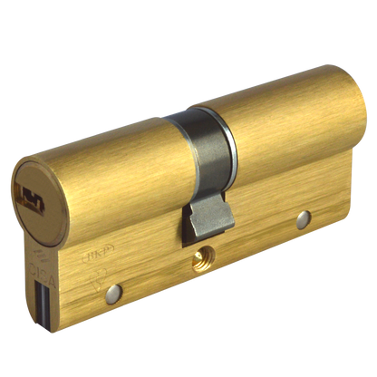 CISA Astral S Euro Double Cylinder 80mm 35/45 30/10/40 Keyed To Differ - Polished Brass