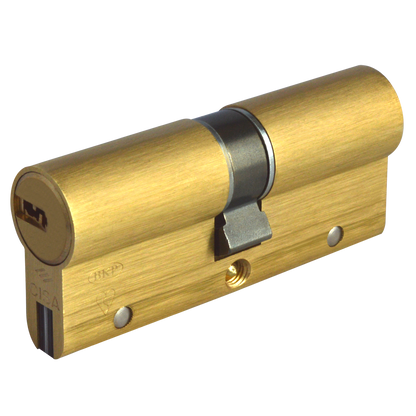 CISA Astral S Euro Double Cylinder 80mm 40/40 35/10/35 Keyed To Differ - Polished Brass