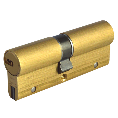 CISA Astral S Euro Double Cylinder 90mm 40/50 35/10/45 Keyed To Differ - Polished Brass