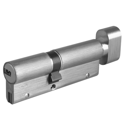 CISA Astral S Euro Key & Turn Cylinder 100mm 45/T55 40/10/T50 Keyed To Differ - Nickel Plated