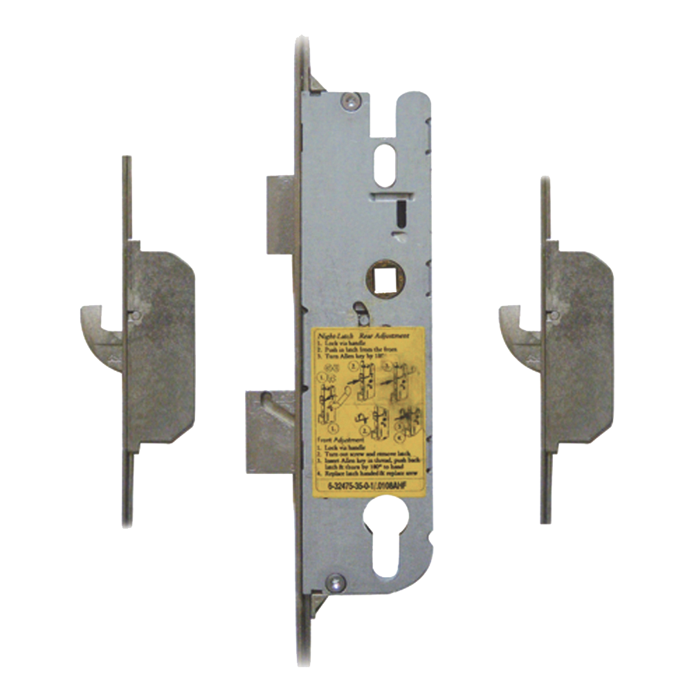 GU Lever Operated Latch & Deadbolt Split Spindle - 2 Hook 35/92