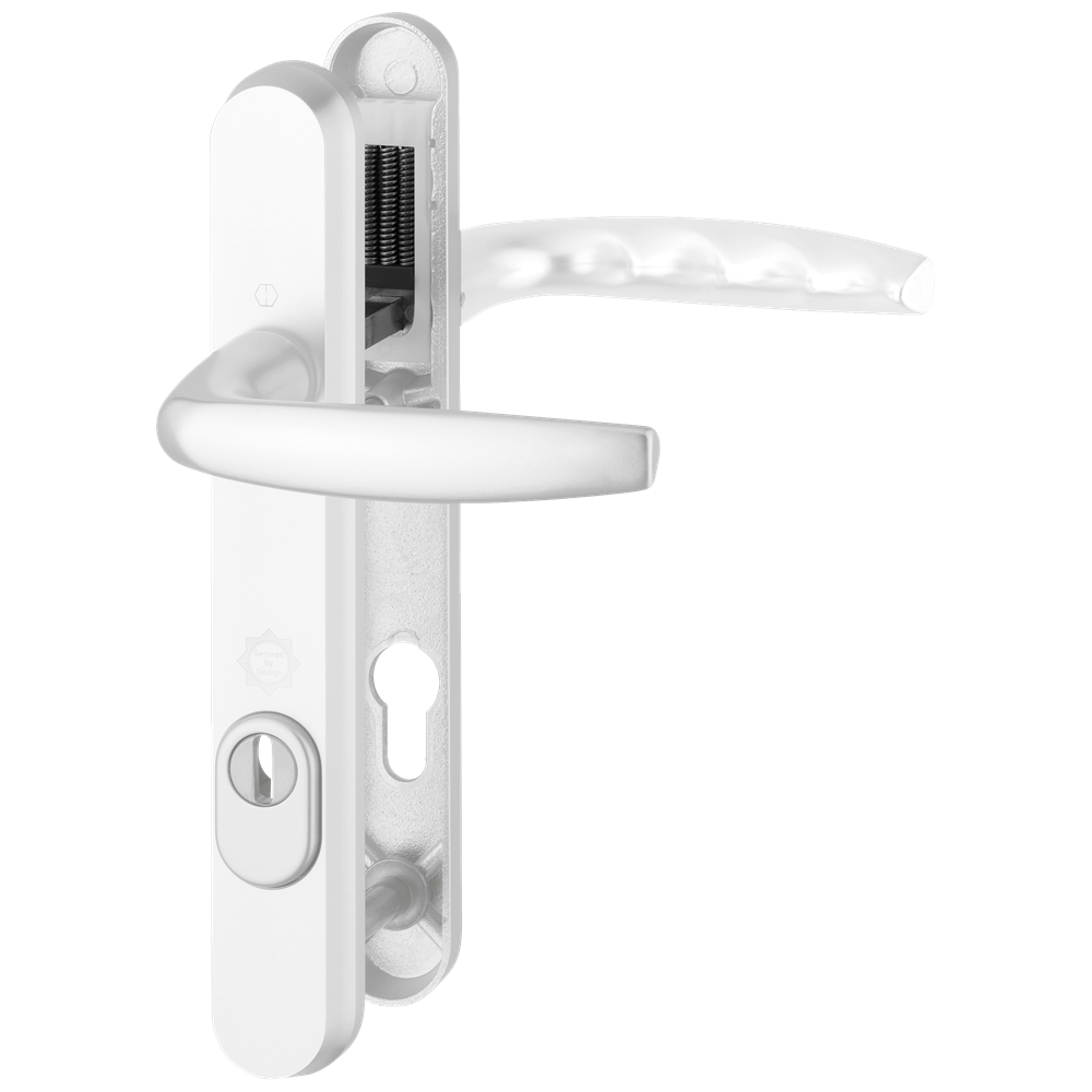 HOPPE Door Furniture PAS24 Atlanta 92mm Centres 122mm Screw Centres White