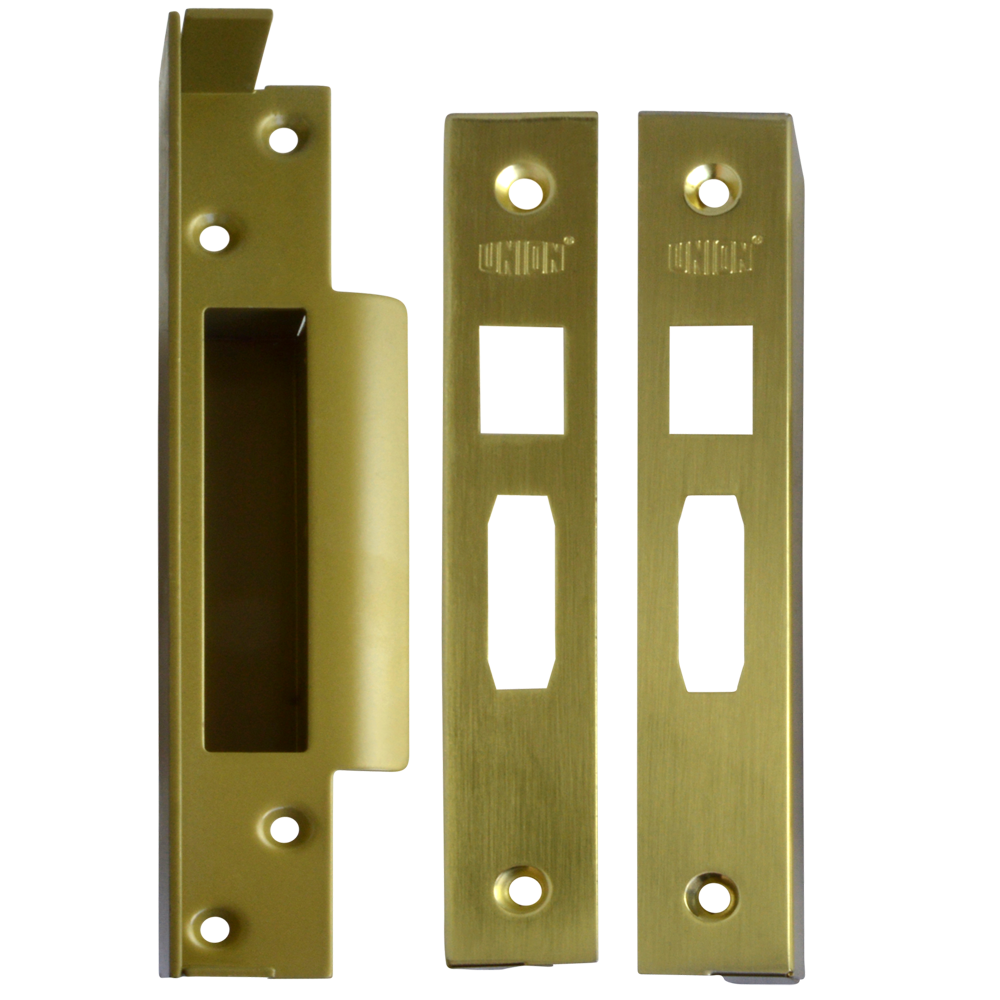 Union J2200REB Rebate To Suit StrongBOLT Sashlocks 25mm PL - Polished Lacquered Brass