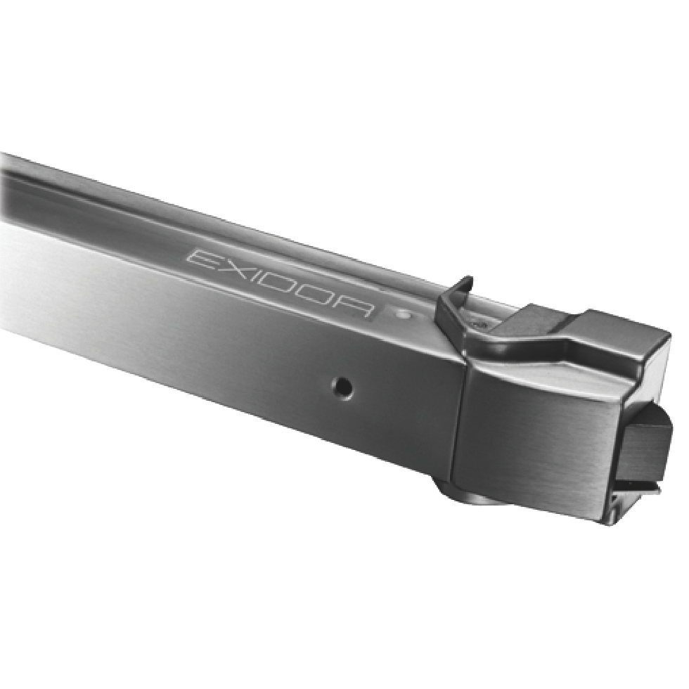 EXIDOR 400 TB450 ELR Touch bar With Deadlocking Latch Electronic Latch Retraction SE - Silver Enamelled