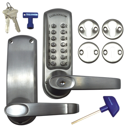 CODELOCKS CL600 Series Digital Lock No Latch CL600 Without Passage Set - Stainless Steel