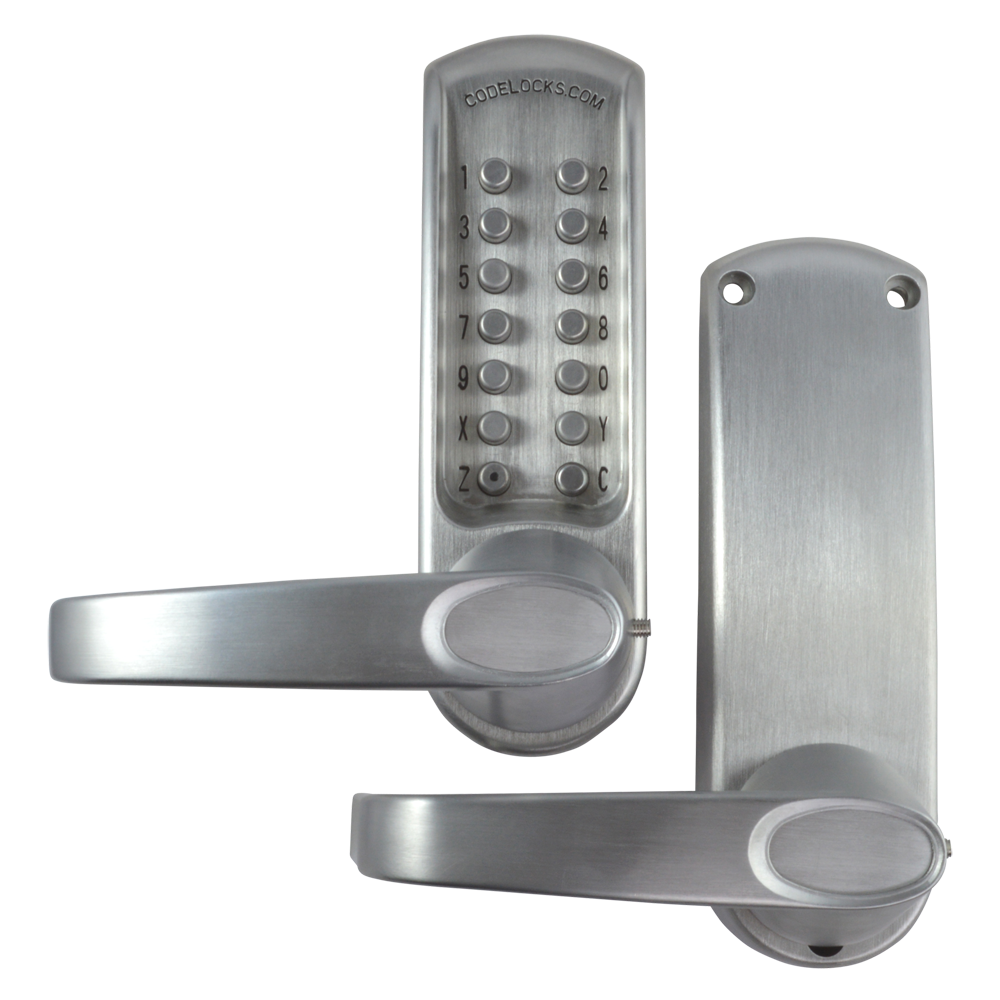 CODELOCKS CL610 Series Digital Lock With Tubular Latch CL610 Without Passage Set - Stainless Steel