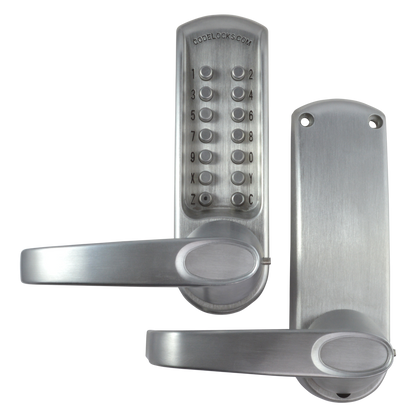 CODELOCKS CL610 Series Digital Lock With Tubular Latch CL610 Without Passage Set - Stainless Steel