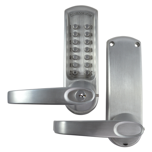 CODELOCKS CL610 Series Digital Lock With Tubular Latch CL615 With Passage Set - Stainless Steel