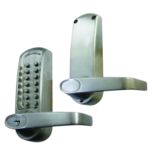 CODELOCKS CL620 Digital Lock With Mortice Lock & Cylinder CL620 Without Passage Set - Stainless Steel