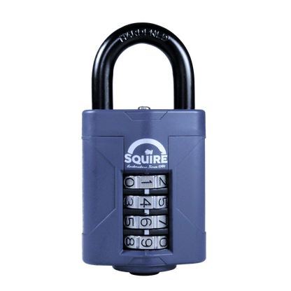 SQUIRE CP50 Series 50mm Steel Shackle Combination Padlock CP50 Open Shackle Pro - Blue