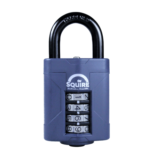 SQUIRE CP50 Series 50mm Steel Shackle Combination Padlock CP50 Open Shackle Pro - Blue