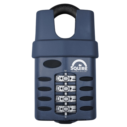 SQUIRE CP50 Series 50mm Steel Shackle Combination Padlock CP50CS Closed Shackle Pro - Blue