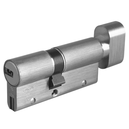 CISA Astral S Euro Key & Turn Cylinder 70mm 30/T40 25/10/T35 Keyed To Differ - Nickel Plated