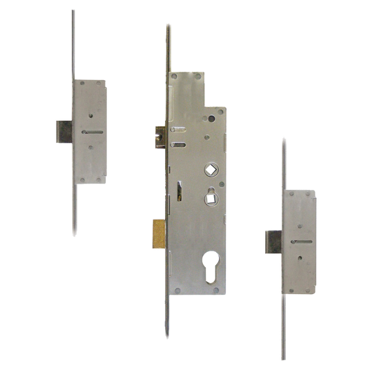 FULLEX Crimebeater 20mm Lever Operated Latch & Deadbolt Twin Spindle - 2 Dead Bolt 45/92-62 20mm Radius Faceplate