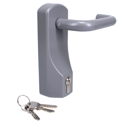 EXIDOR 322SE Euro Outside Access Device Silver Enamelled