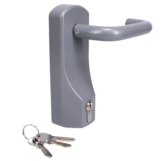 EXIDOR 322SE Euro Outside Access Device Silver Enamelled