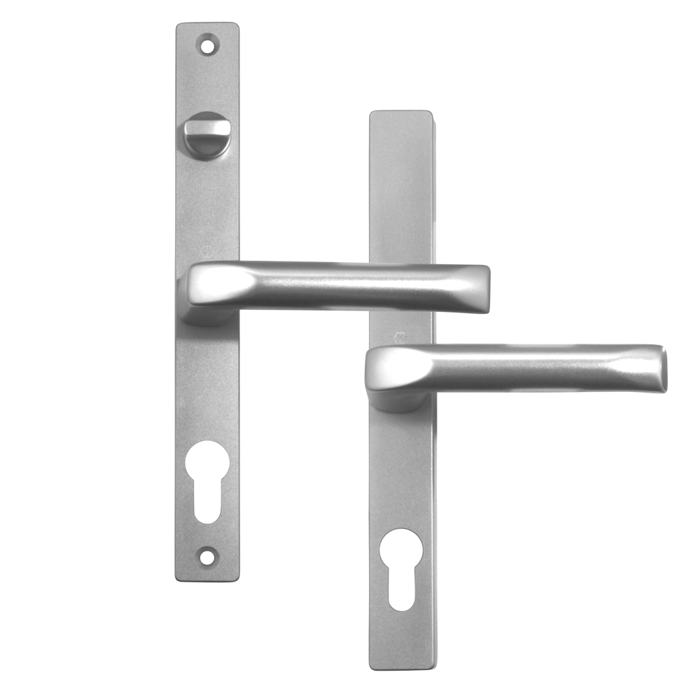 HOPPE UPVC Lever Door Furniture To Suit Fullex c/w Snib 68mm Centres - Silver