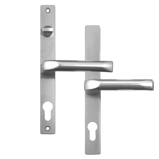 HOPPE UPVC Lever Door Furniture To Suit Fullex c/w Snib 68mm Centres - Silver