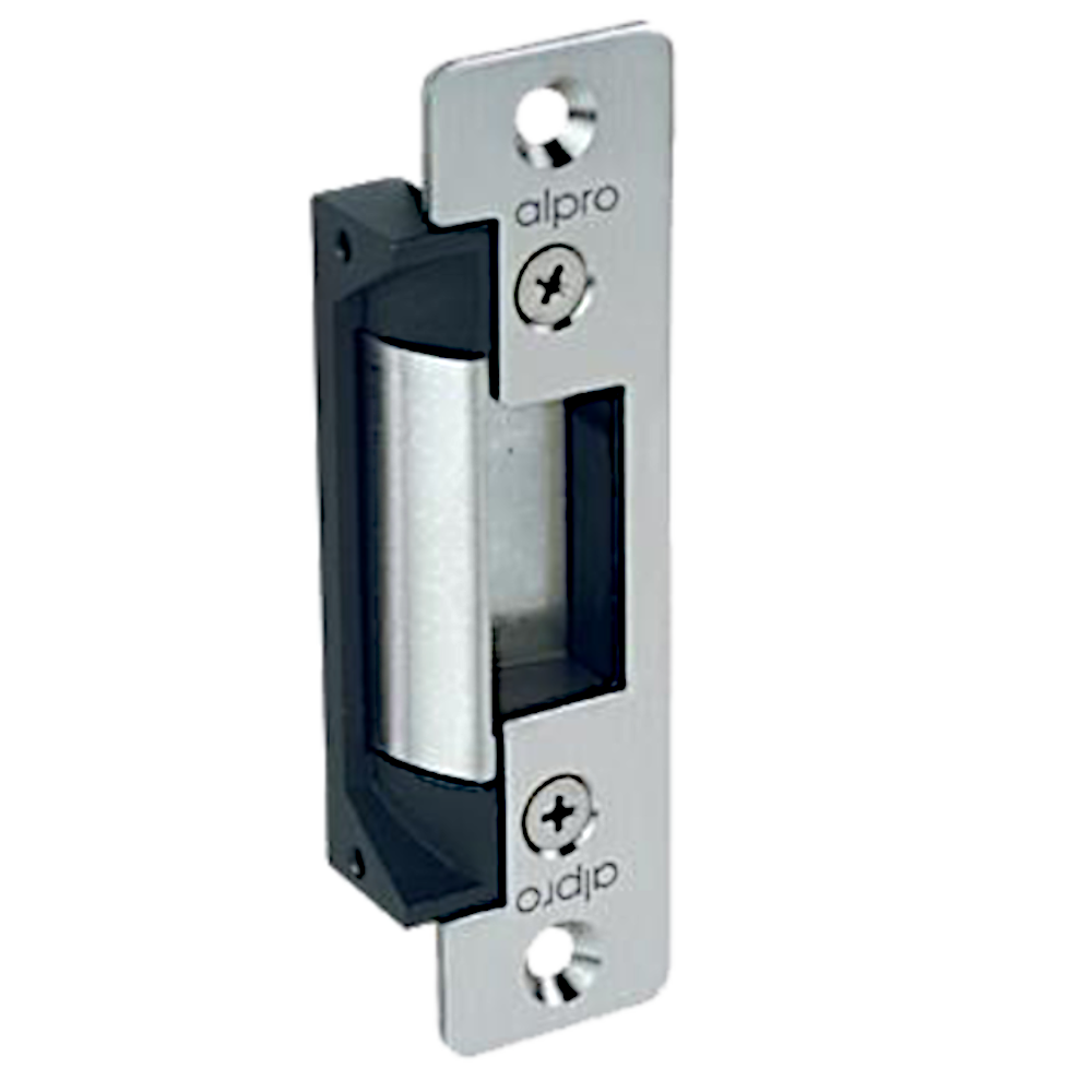 ALPRO AL110 Series 12V/24V DC Mortice Release F/U Short Faceplate Aluminium - Stainless Steel