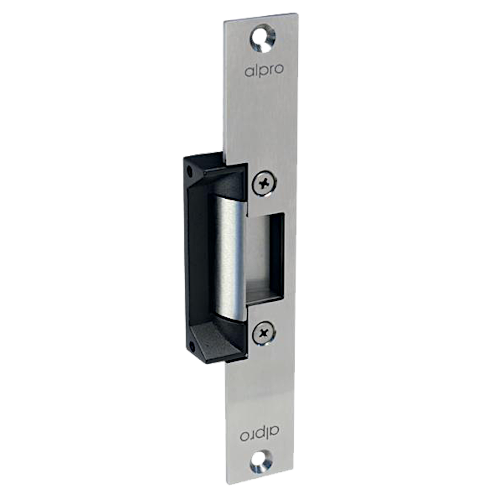 ALPRO AL110 Series 12V/24V DC Mortice Release F/U Long Faceplate Timber - Stainless Steel