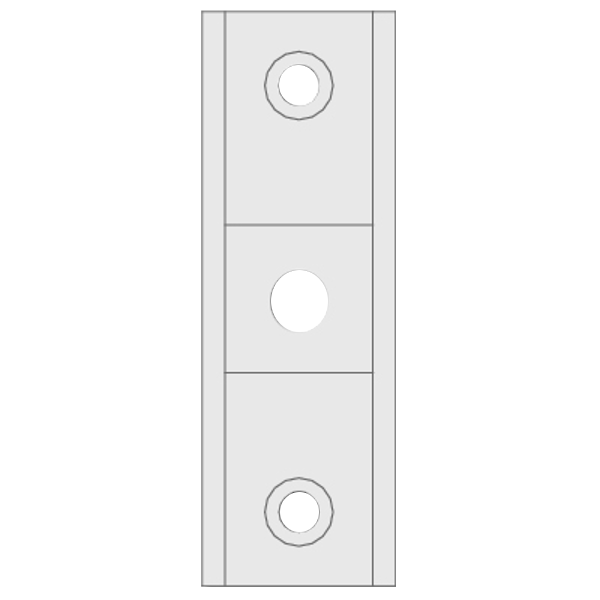 ADAMS RITE Backplate To Suit 5015 Deadlock 5015 Backplate - Polished Lacquered Brass