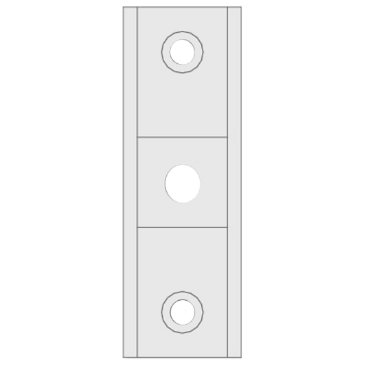 ADAMS RITE Backplate To Suit 5015 Deadlock 5015 Backplate - Polished Lacquered Brass