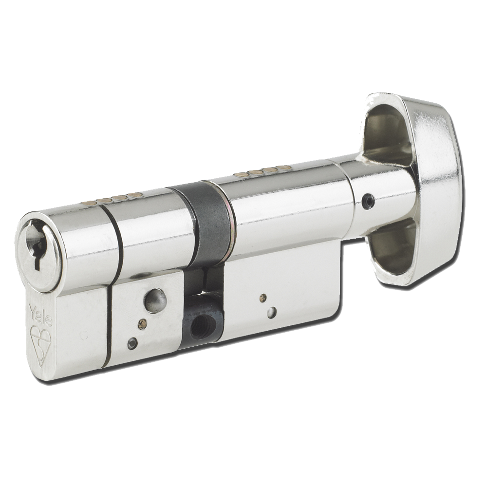 YALE Snap Resistant Euro Key & Turn Cylinder 80mm 40/T40 35/10/T35 Keyed To Differ Pro - Nickel Plated