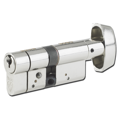 YALE Snap Resistant Euro Key & Turn Cylinder 80mm 40/T40 35/10/T35 Keyed To Differ Pro - Nickel Plated